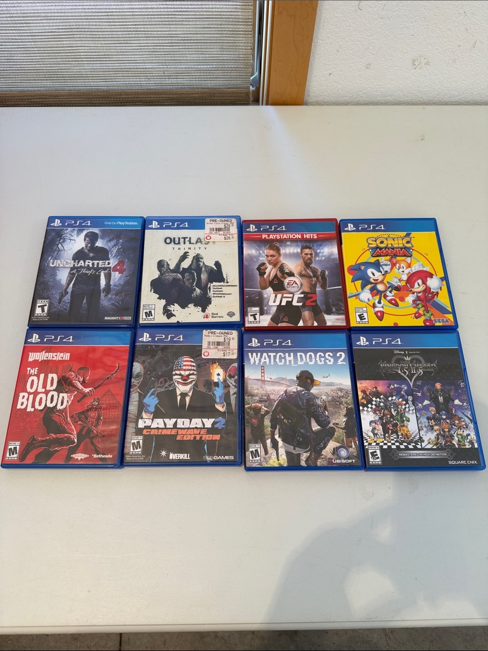 Lot of 8 PS4 Games - Assorted Titles (Blue Cases)